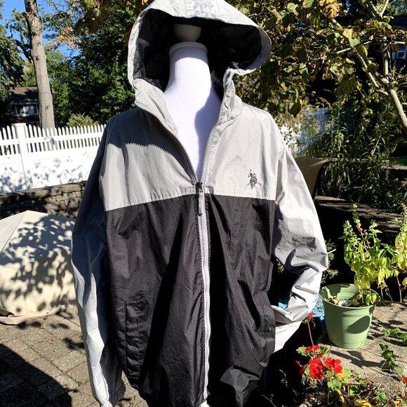 US POLO ASSN. Men's Windbreaker Hooded Jacket - Picture 1 of 14